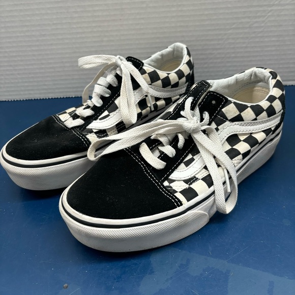 Vans Shoes - Vans men’s 5, women’s 6.5 black white checkered shoes